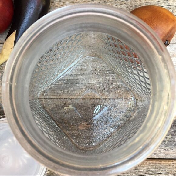 Textured Patterned Glass Rectangular Canister with Lid - Picture 14 of 16